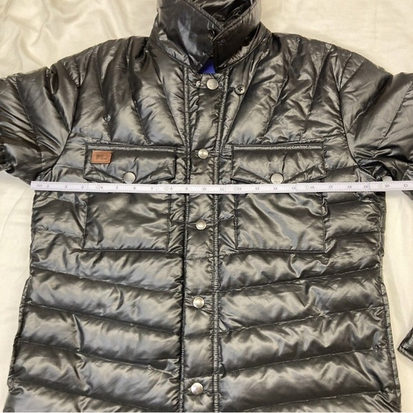 VTG PAUL SMITH JEANS Men’s METALLIC Black down PUFFER jacket Men’s Size S - Picture 5 of 12